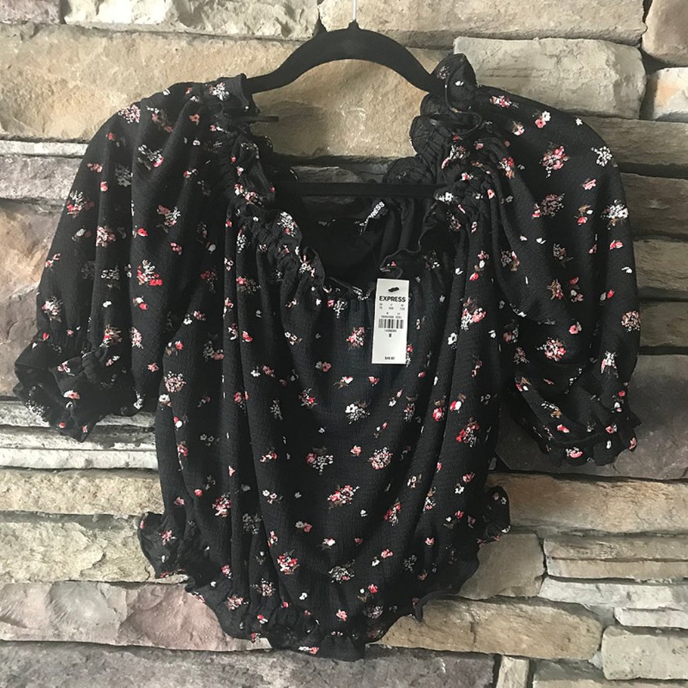 Express Off the Shoulder Crop Top